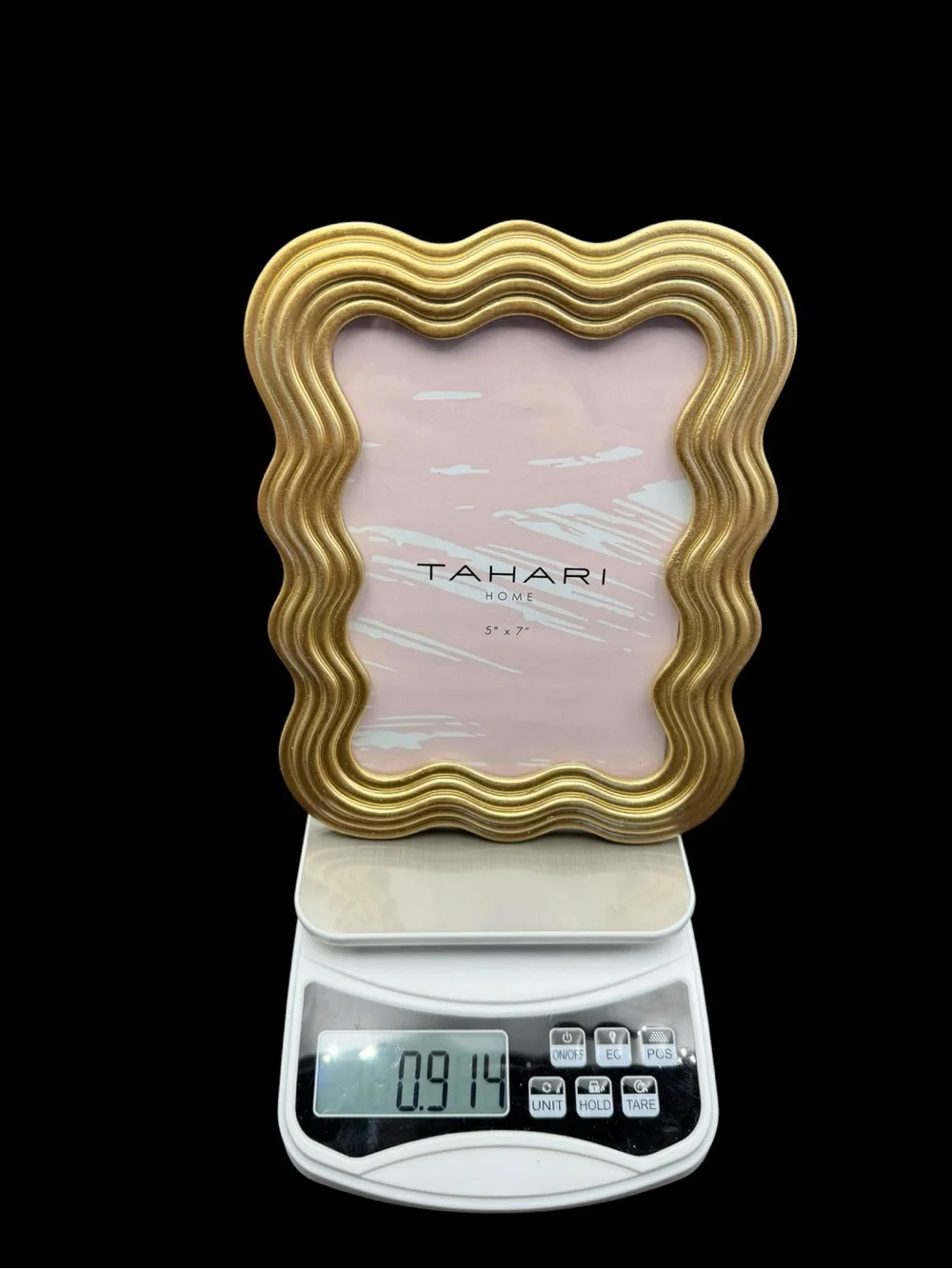 Tahari Gold Wavy Edge Photo Frame
